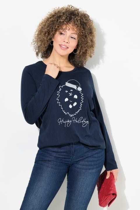 Produktbild Ulla Popken Weihnachtsshirt, Classic, Rundhals, Langarm (42, 44)
