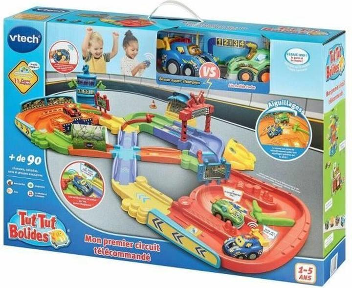 Produktbild VTech Tut Tut Bolides -Mon premier circuit télécommandé (+ Simon,super champion / Léo,bolide turbo) (Französisch, 1 - 5 Jahre)
