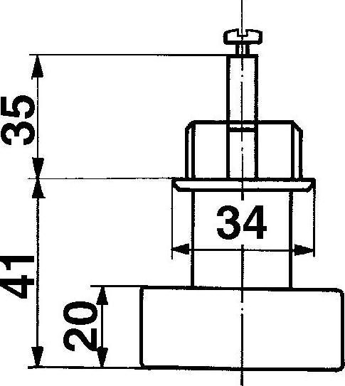 Actual product image Heusser 3411 / 3412 rotary knobs (Door handle)