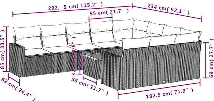 Produktbild vidaXL Garten Sofagarnitur