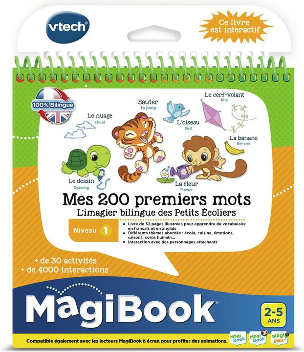 VTech MagiBook - Mes 200 premiers mots Français/Anglais (Français, Anglais)