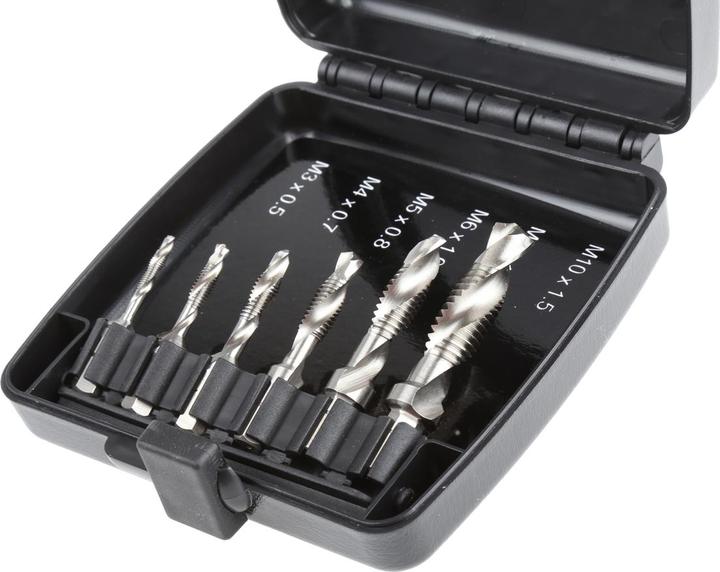 Actual product image RS PRO 1/4in 6pcs drive drilltap csk set,M3-M10
