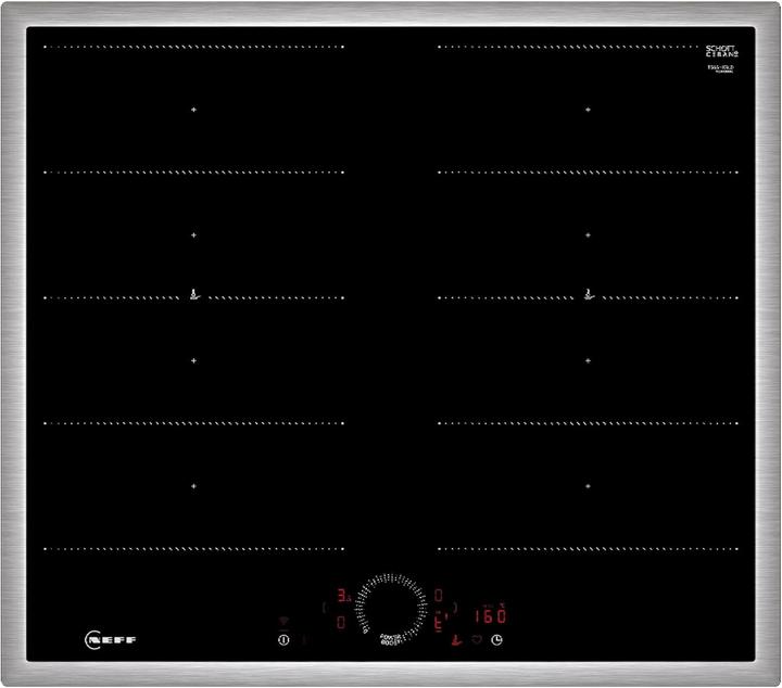 Produktbild Neff N 70, Induktionskochfeld, 60 cm, Schwarz, Mit Rahmen aufliegend, T66SHX4L0 (58.30 cm, Elektrokochfeld)