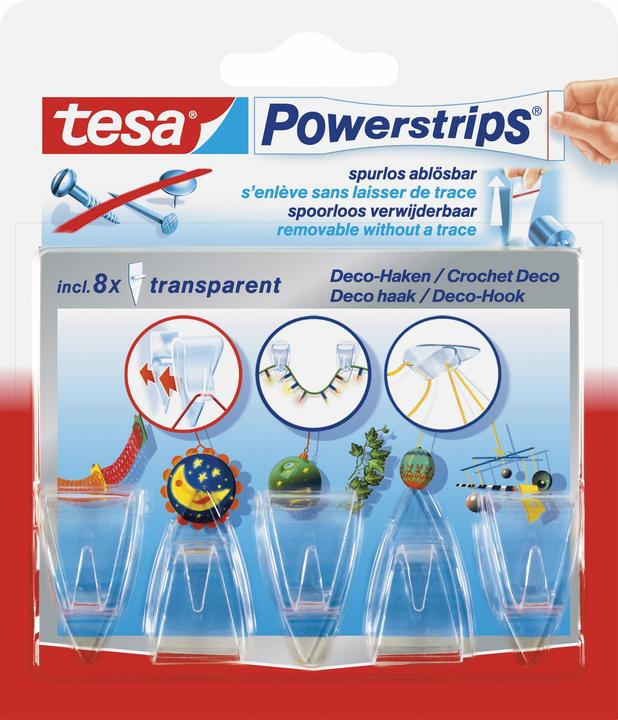 Produktbild tesa Powerstrips Transparent Deko Haken SMALL