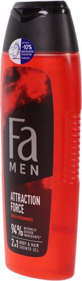 Actual product image Fa FA Men Attraction Force Shower Gel żel pod prysznic do mycia ciała i włosów dla mężczyzn Pheromone 4 (400 ml)