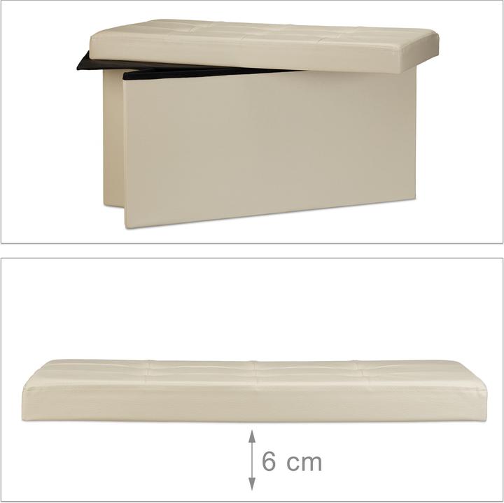 Actual product image Relaxdays Bench storage space (76 cm)