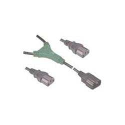 Thumbnail - MicroConnect, Verlängerungskabel, Netz-Splitter (1.80 m, C13, C14)