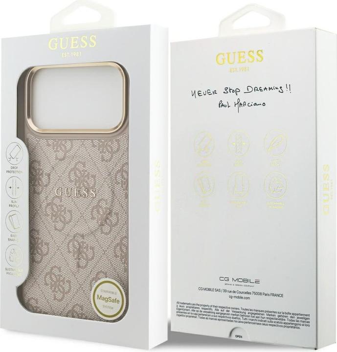 Immagine prodotto Guess - Hardcase 4G Classic MagSafe (GUHMP17XP4MSEGCP) - iPhone 17 Pro Max - Pink (Apple iPhone 17 Pro Max)