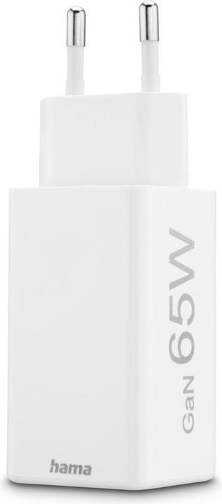 Produktbild Hama Schnellladegerät, GaN, 2x USB-C, PD/Qualcomm®, Mini-Ladegerät, 65 W, Weiss (65 W, 2 Ports)