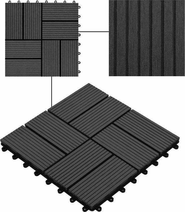 Produktbild vidaXL Terrassenfliese (22x, 30 x 30 cm)