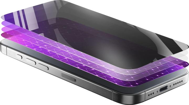 Productafbeelding Cellularline Xtreme Privacy Glas (1 Stuk, Apple iPhone 16 Plus)