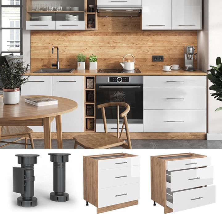 Produktbild Vicco Fame-Line mit 3 Schubladen, AP Marmor (80 x 60 x 82 cm)