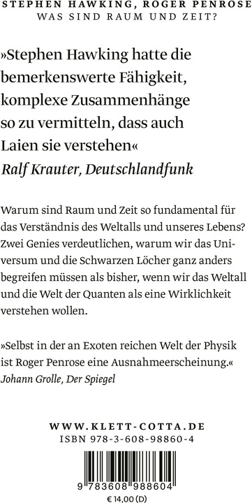 Produktbild Was sind Raum und Zeit? (Deutsch, Roger Penrose, Stephen Hawking, 2025)