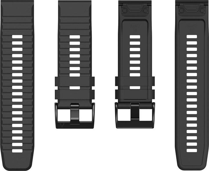 Marka Niezdefiniowana Garmin Fenix 3/5X/6X/7X Pro Silicone Strap - Black (Silicone)