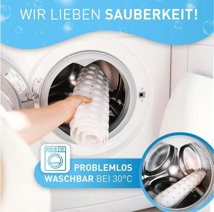 Immagine prodotto Flipline Badteppich rutschfest, BPA-frei 40 x 100 cm, Weiss (40 x 100 cm)