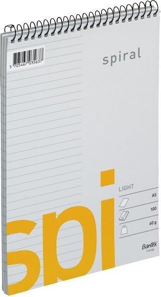 Actual product image Bantex Light Spi Spiral Pad A5, Linear (A5, Lined)