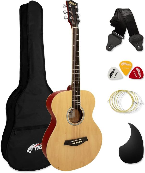 Produktbild Tiger Akustische Gitarrenset für Anfänger mit GigBag und Zubehör (Akustik Gitarren Set)