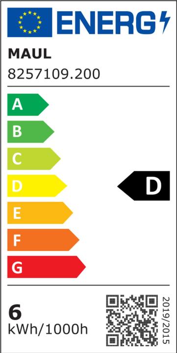 Energie-Label Maul LED-Standleuchte MAULjura, dimmbar - silber (9200 lm)