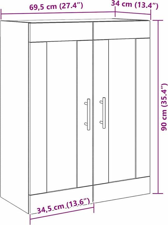 Immagine prodotto VidaXL Credenza (69,5 x 34 x 90 cm)