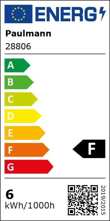 Energie-Label Paulmann Stiftsockel (G9, 6 W, 550 lm, 1 x, F)