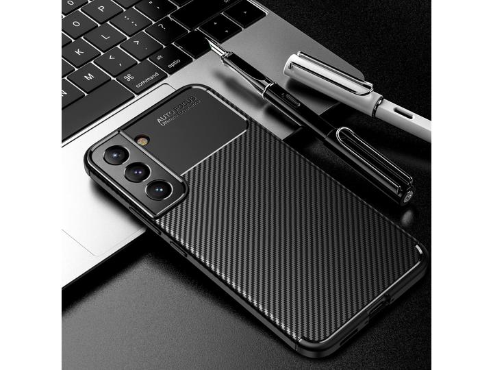Actual product image Screenguard Samsung Galaxy S22 Cover Carbon Design TPU Case (Samsung Galaxy S22+)