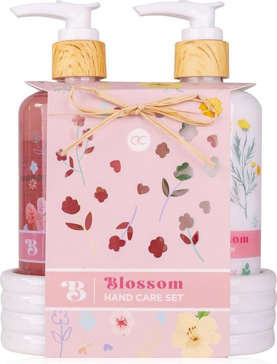 Produktbild Accentra Handpflegeset BLOSSOM in Keramikschale, inkl. 290ml Handseife und 290ml Handlotion in Pumpspender, D (Haarpflege set)