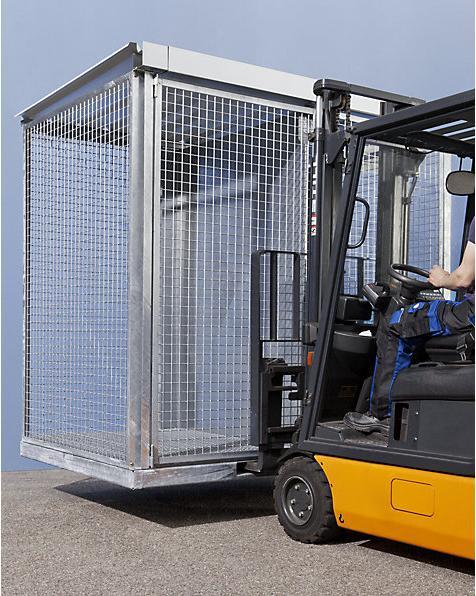 Produktbild eurokraft pro Gasflaschencontainer, montiert