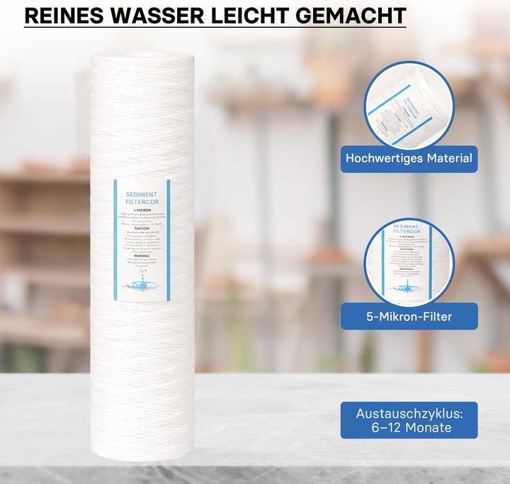 Actual product image Naturewater PPW-20A 20" Big Blue cotton thread filter water filter replacement