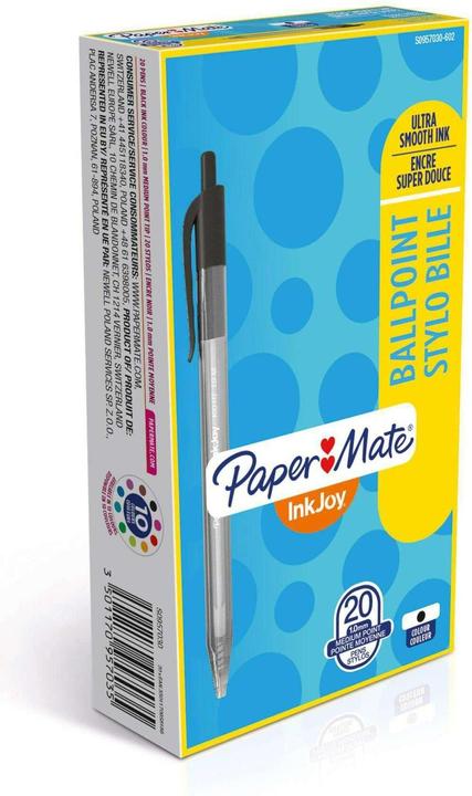 Actual product image Paper Mate InkJoyTM 100 RT ballpoint pen (Black, 20 x)