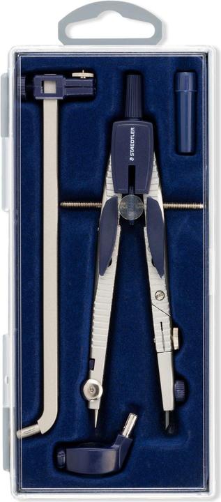 Staedtler Compas à réglage rapide 553 02, mécanisme à bouton-poussoir