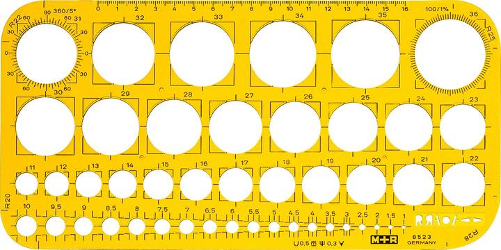 M+r Circle template (16 cm, Plastic)
