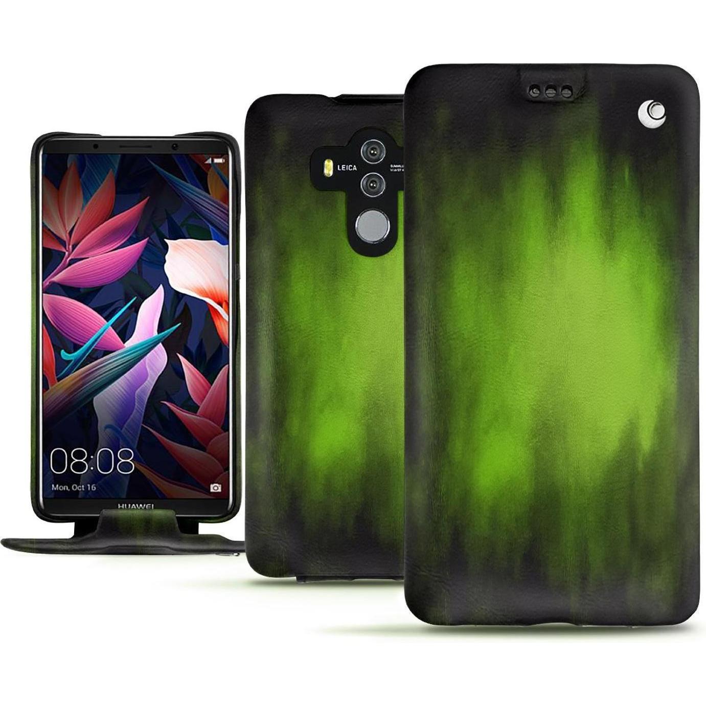 Noreve Lederschutzhülle vertikal (Huawei Mate 10 Pro), Smartphone Hülle, Grün