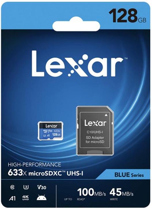 Actual product image Lexar High-Performance 633x (128 GB, microSDXC, U3, UHS-I)