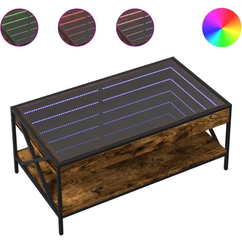 VidaXL, Couchtisch + Beistelltisch, Leonzio (90 x 50 x 38 cm)