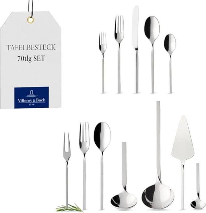 Productafbeelding Villeroy & Boch NewWave Bestek 70st & Soeplepel (70 Pcs., Bestekset)