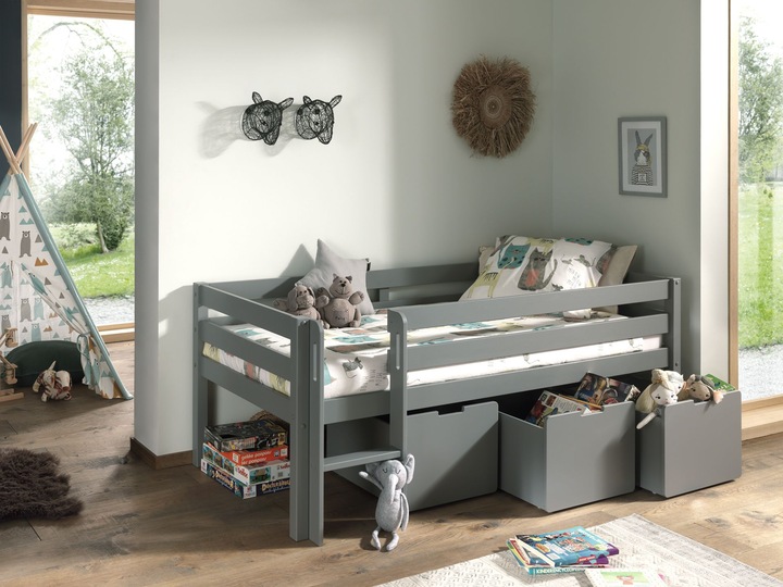 Immagine prodotto Vipack Letto Pino con mensola sospesa e set di cassetti (90 x 200 cm)