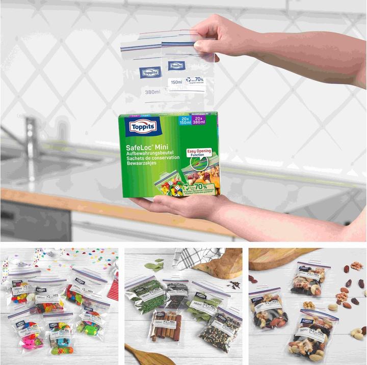 Image du produit Toppits Mini sac à fermeture éclair (40 x)