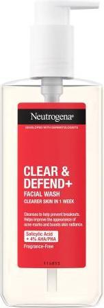 Image du produit Neutrogena Clear & Defend + Facial Wash (Chiffons de nettoyage, 200 ml)