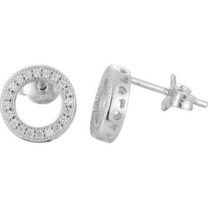 Beneto, Ohrringe, Silver earrings with crystals AGUP917