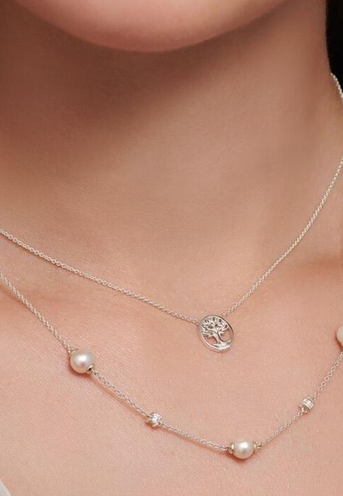 Actual product image Thomas Sabo Necklace beads with white stones silver (925 silver)