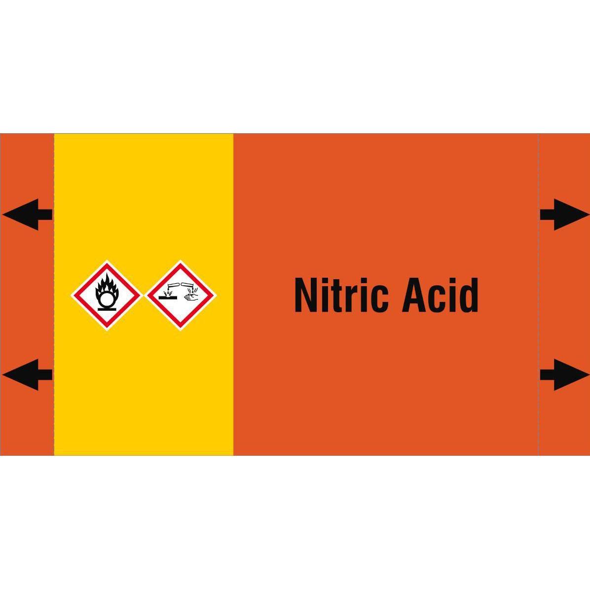 Brady, Etiketten, ISO 20560 Pipe Markers - Acids