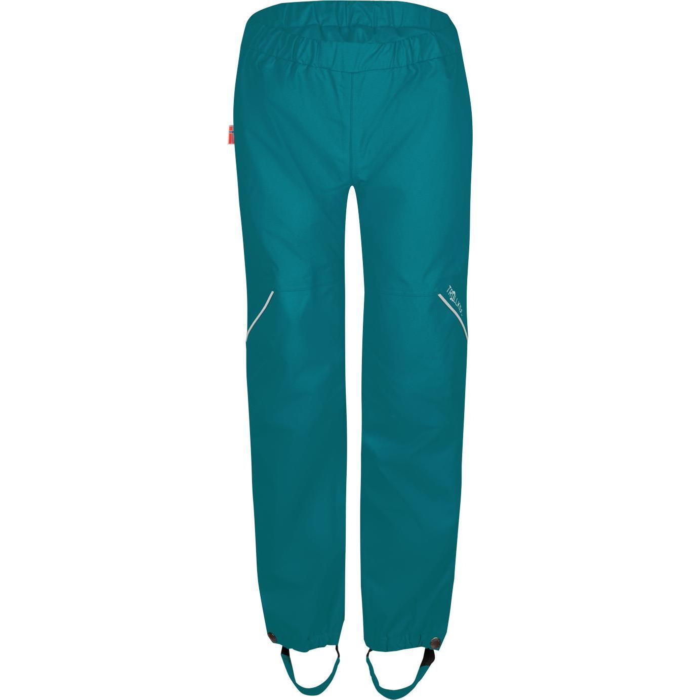 Trollkids, Unisex, Outdoorhose, Kid's Lofoten Rain Pants (110), Türkis, 110