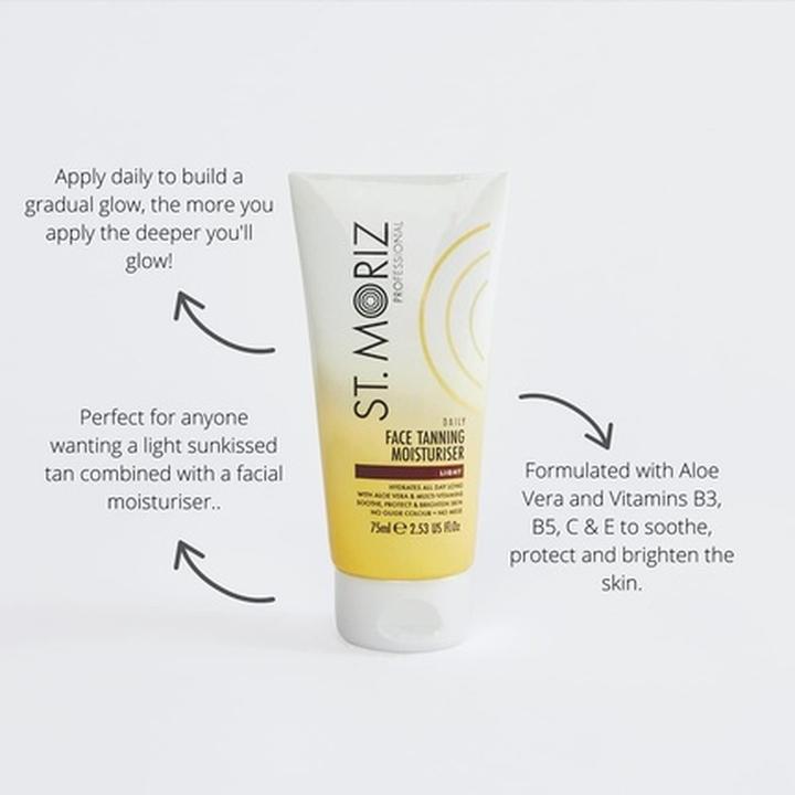 Actual product image St. Moriz Professional Face Tanning Moisturiser moisturizing day cream with aloe vera 75ml (Self tanning foam, 75 ml)