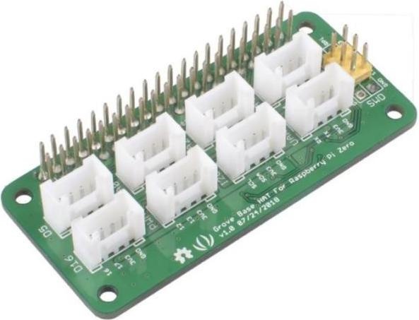 Actual product image Seeed Studio 103030276 - Grove Base HAT with 8 Grove Module Connectors for Raspberry Pi Zero