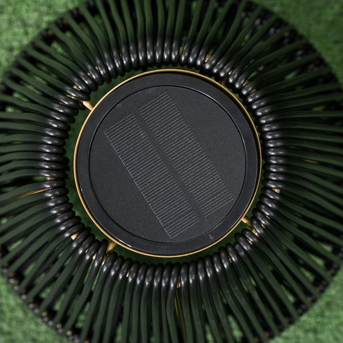 Image du produit Swisshandel24 Lampe solaire en rotin, lampe de chemin imperméable avec capteur de lumière, lampe de jardin (IP44)