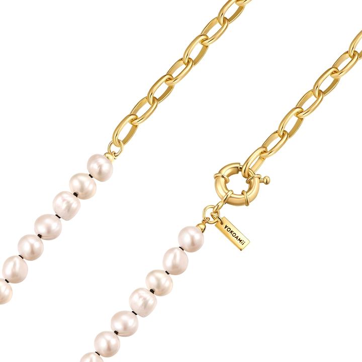 Produktbild Yokoamii Damen Perlen-Kette Metall-Legierung - 36438 (Metall-Legierung)