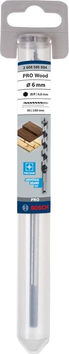 Produktbild Bosch Professional Zubehör PRO Wood Holzschlangenbohrer, 6 x 95 x160 mm (4.8 mm)