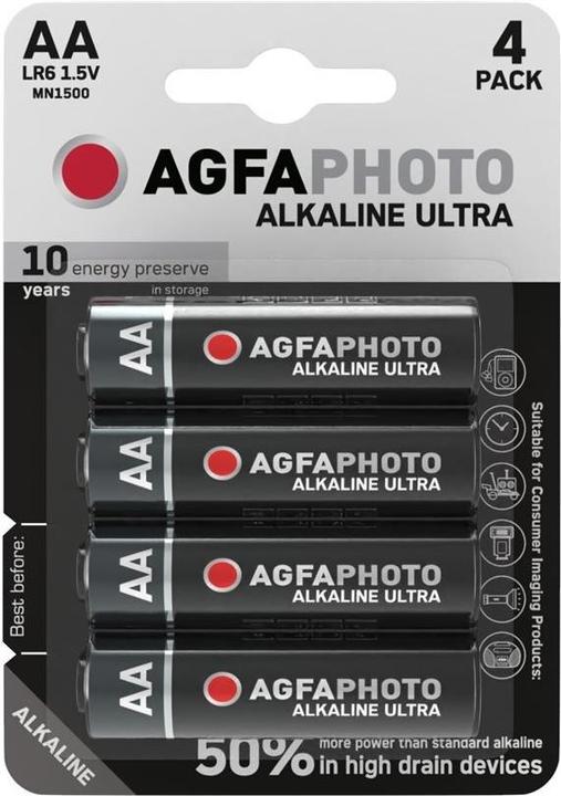 Image du produit AGFAPHOTO Pile Ultra LR6 Mignon (AA) alcaline-manganèse 1.5 V 4 pcs. (4 pcs, AA)