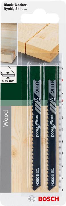 Produktbild Bosch Zubehör Stichsägeblatt HCS, U 111 C Basic for Wood