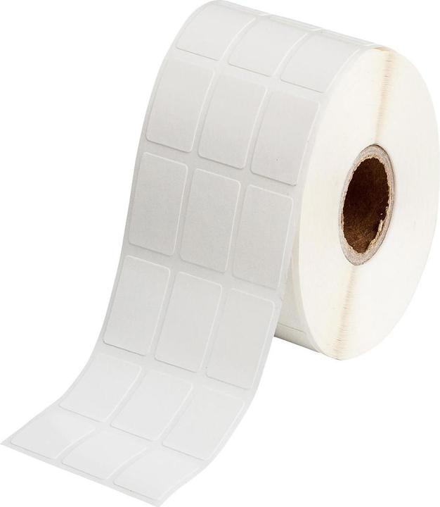 Brady BPT-611-499, Tissu de nylon, blanc, 12,7 x 25,4mm, permanent, 3 pistes(3000) (217075) (1.27 cm)